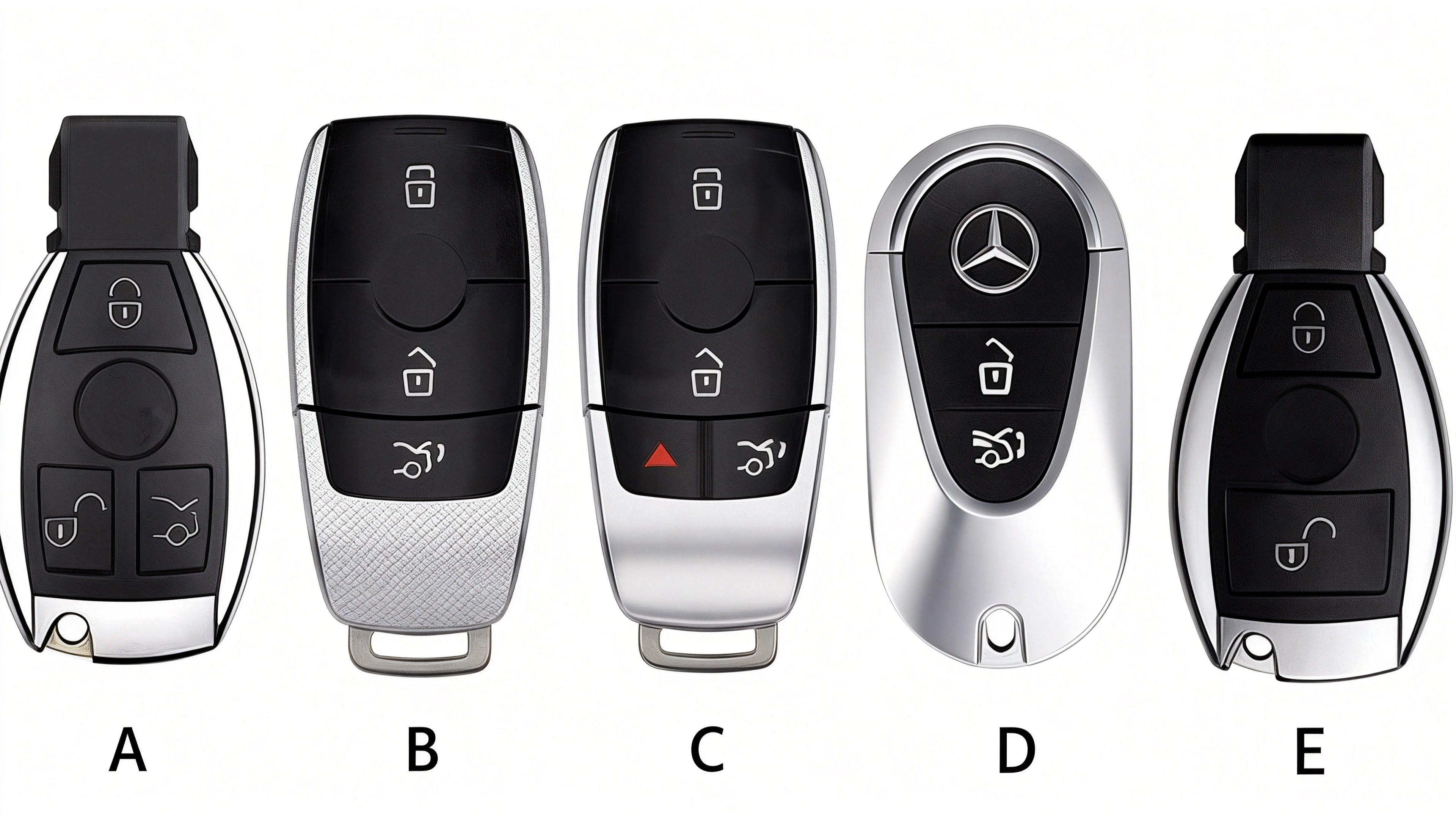 Estuche para llaves Mercedes de cuero de primera calidad