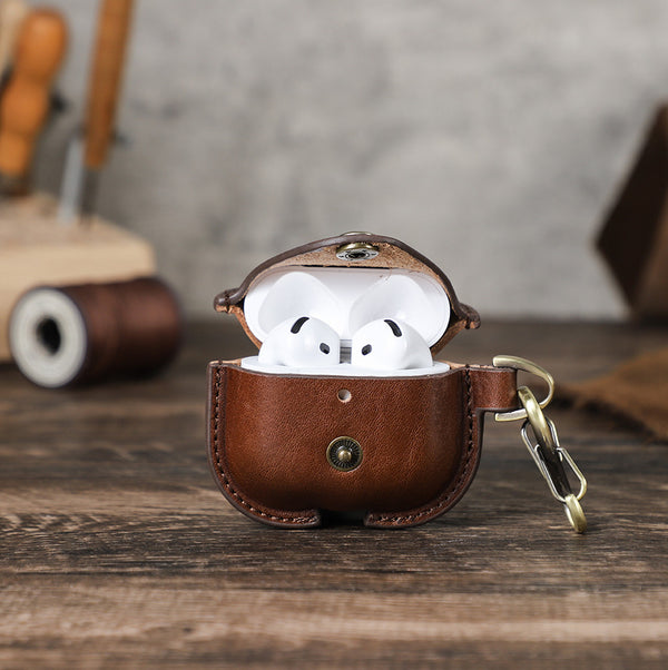 Originální kožené pouzdro AirPods 4