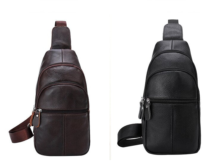 Premium slyngeveske i ekte skinn