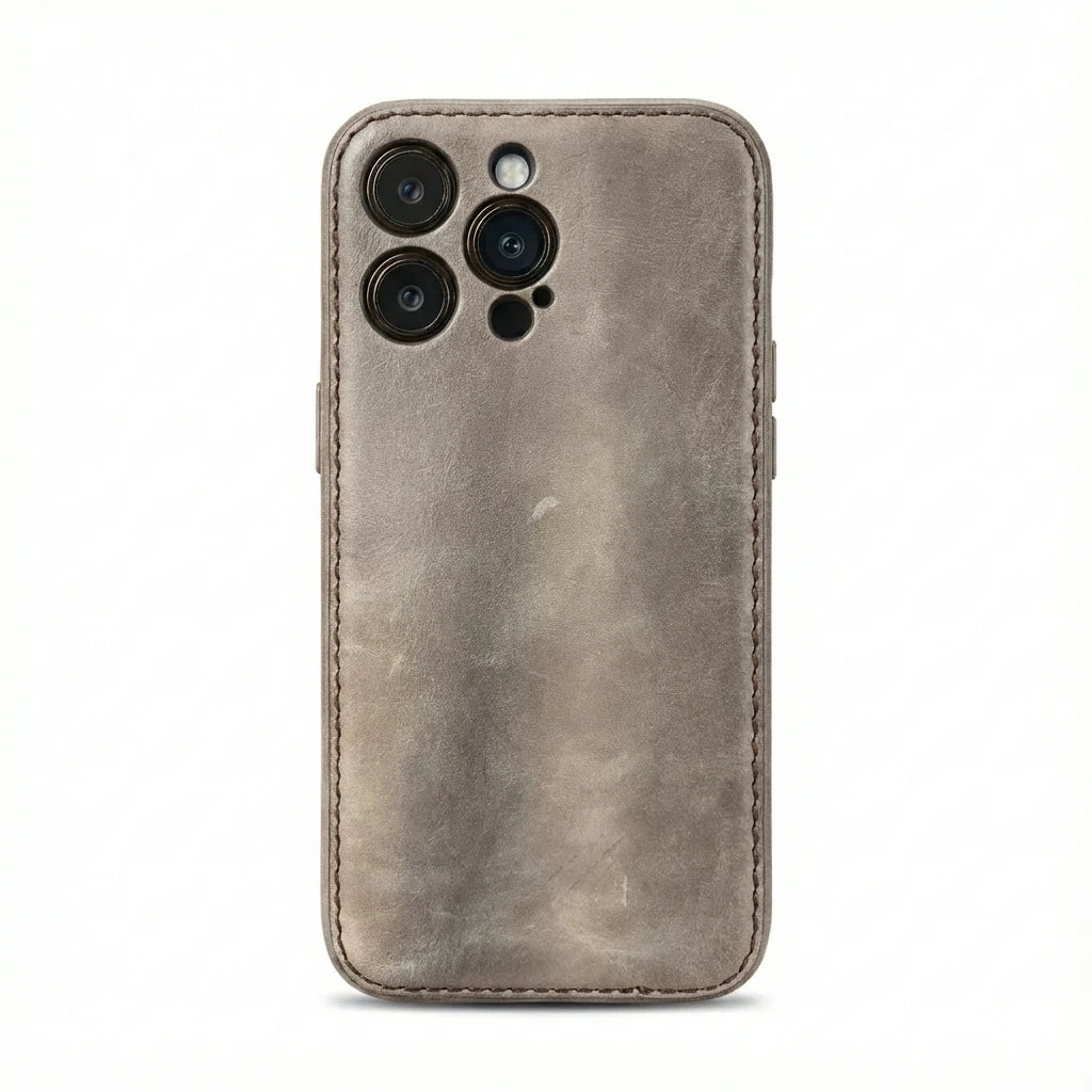 Handcrafted Vegetable-Tanned Leather iPhone Case – Vintage Patina Edition