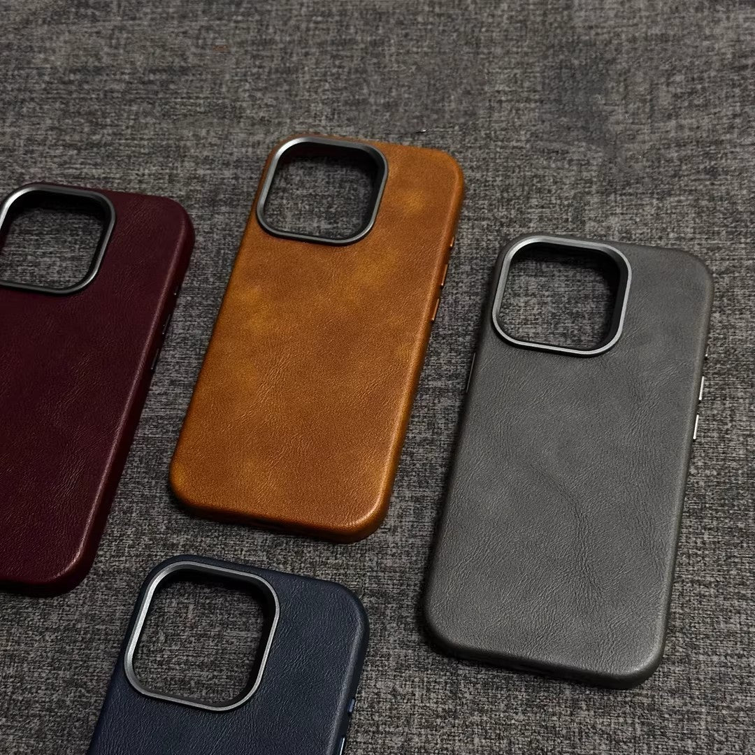 Klassisk iPhone-cover i ægte læder