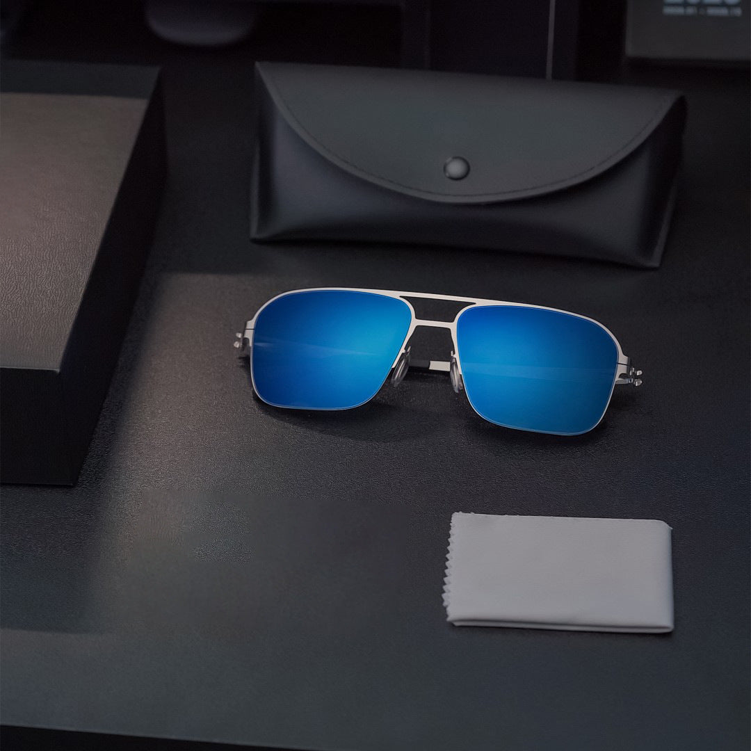 偏光ナイロンレンズセミリムレスクリップオンサングラス