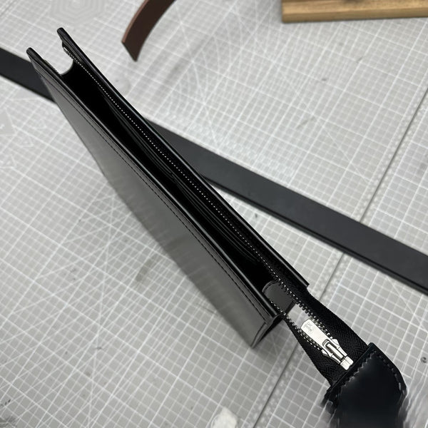 High-quality leather clutch bag