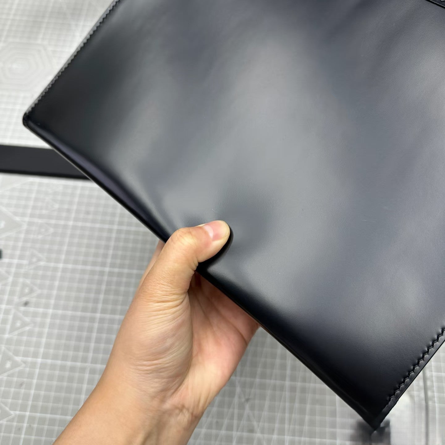 High-quality leather clutch bag