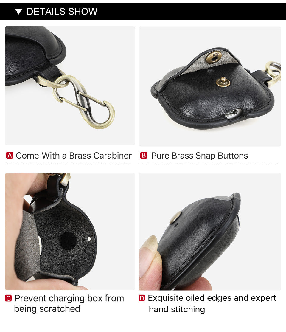 Originální kožené pouzdro AirPods 4