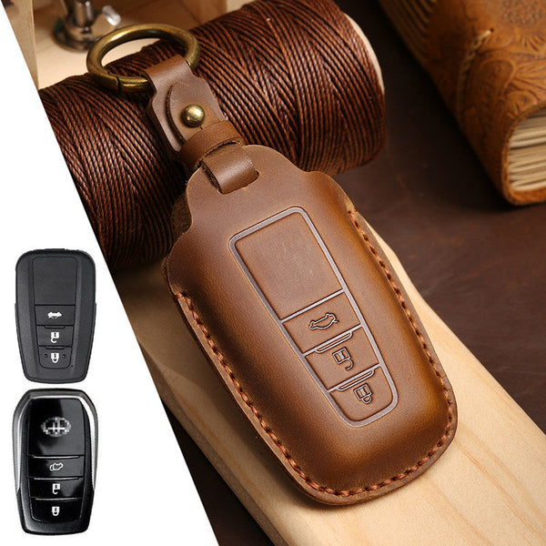 Estuche para llaves Toyota de cuero de primera calidad
