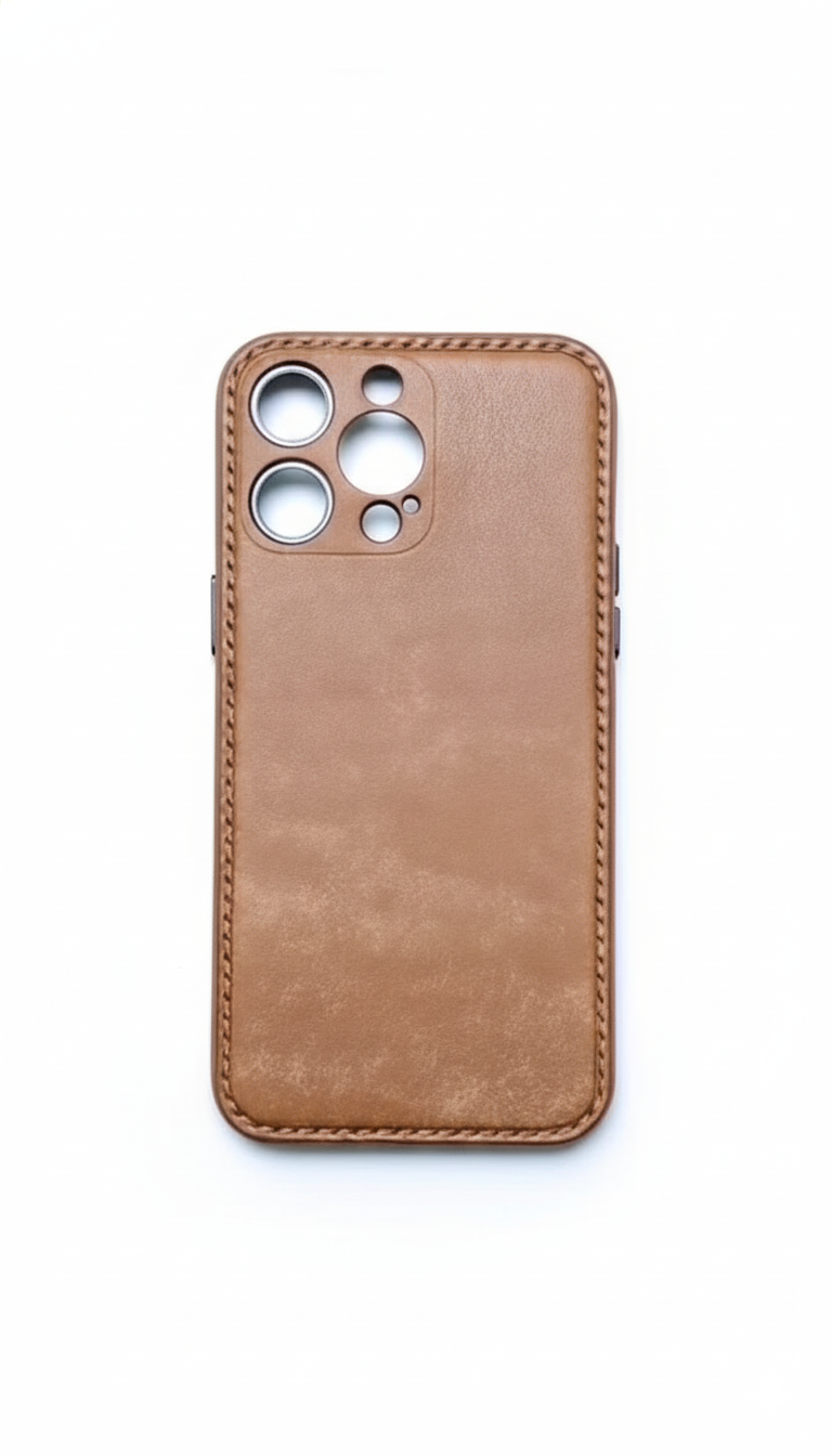 Capa unibody de couro de flor integral para iPhone – A arte do artesanato em couro puro