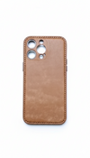 Capa unibody de couro de flor integral para iPhone – A arte do artesanato em couro puro