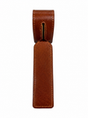 Handmade Brown Leather Luggage Tag - view 4