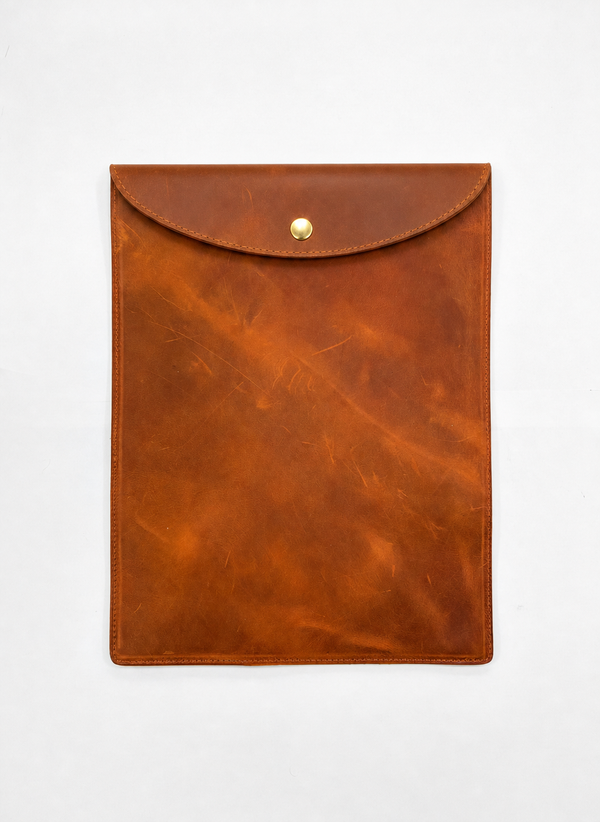 Håndlavet MacBook-sleeve i læder