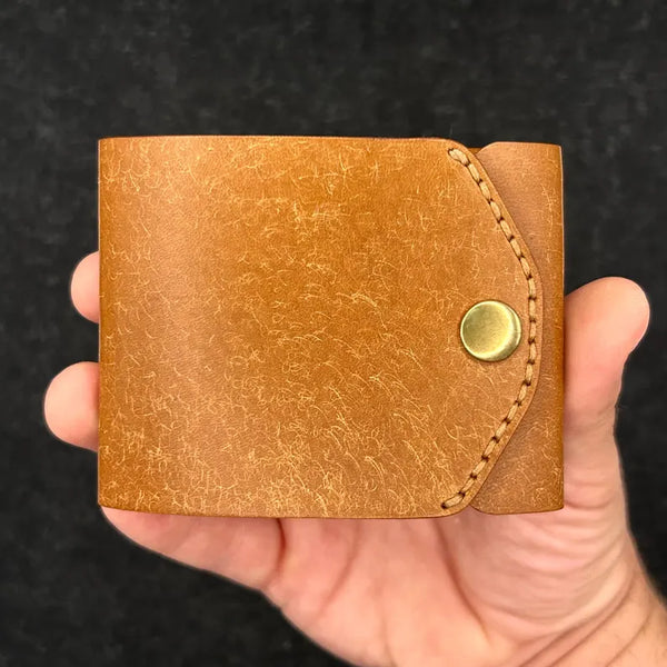 Kakavy Slim Leather Wallet with Pen Slot - Handcrafted Full-Grain EDC Wallet detail image 4