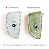 Funda para llaves de cuero auténtico hecha a mano para BMW