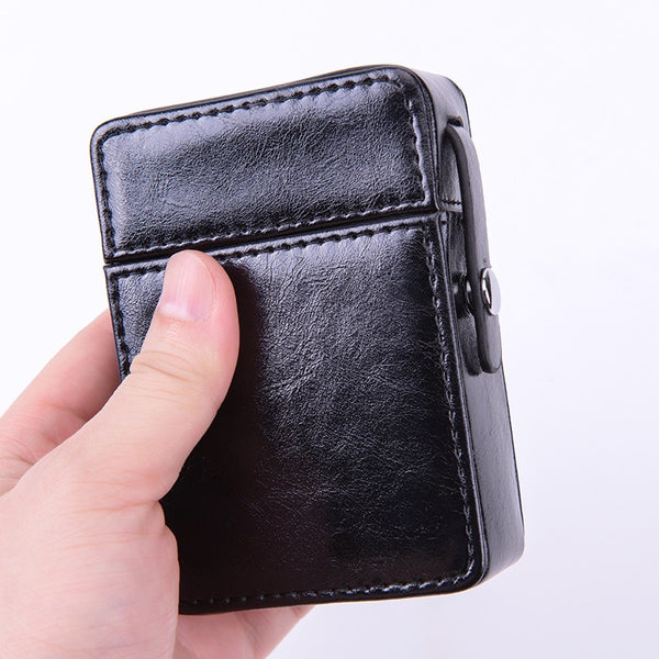 Premium Leather Cigarette Case with Dual Compartments