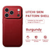 Premium Litchi Skin Pattern Leather Case for iPhone