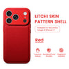 Premium Litchi Skin Pattern Leather Case for iPhone