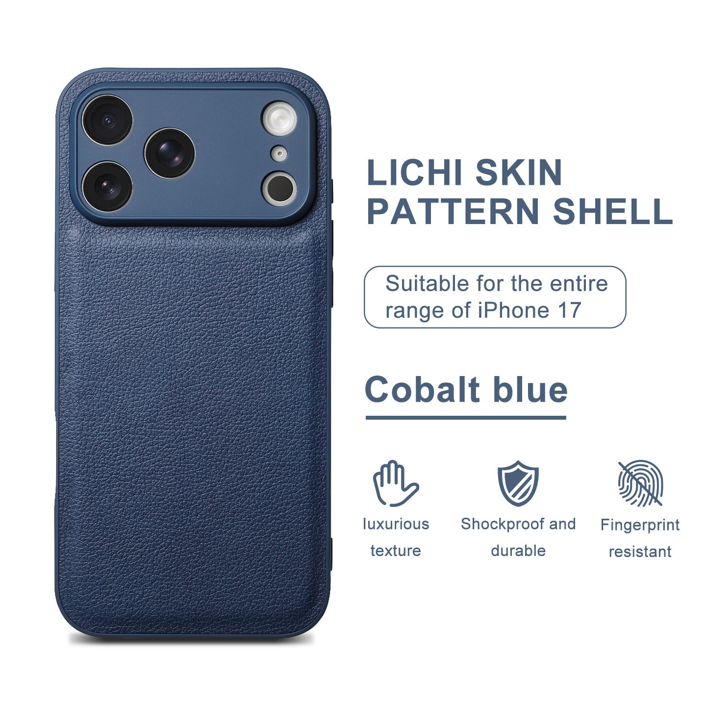 Premium Litchi Skin Pattern Leather Case for iPhone