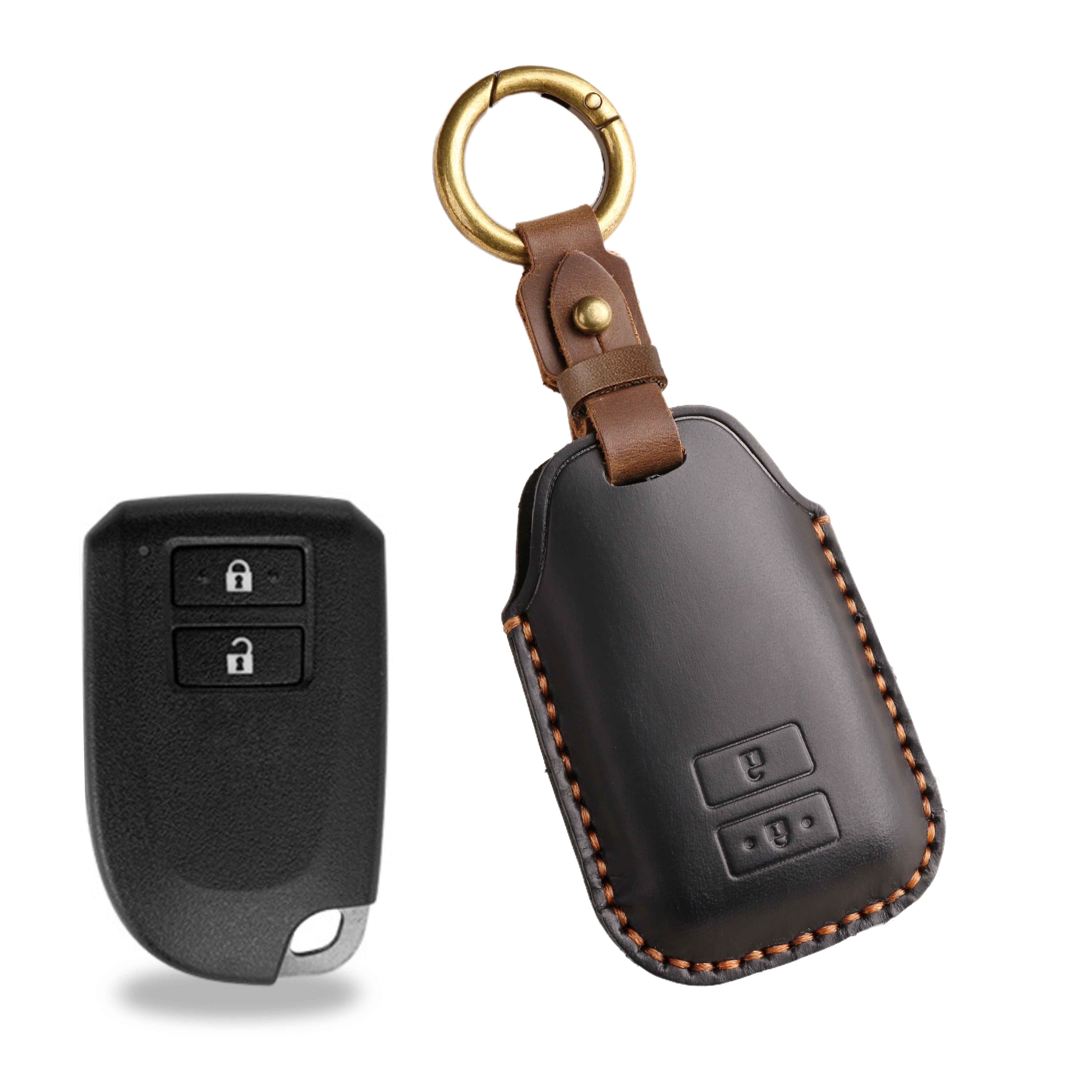 Estuche para llaves Toyota de cuero de primera calidad