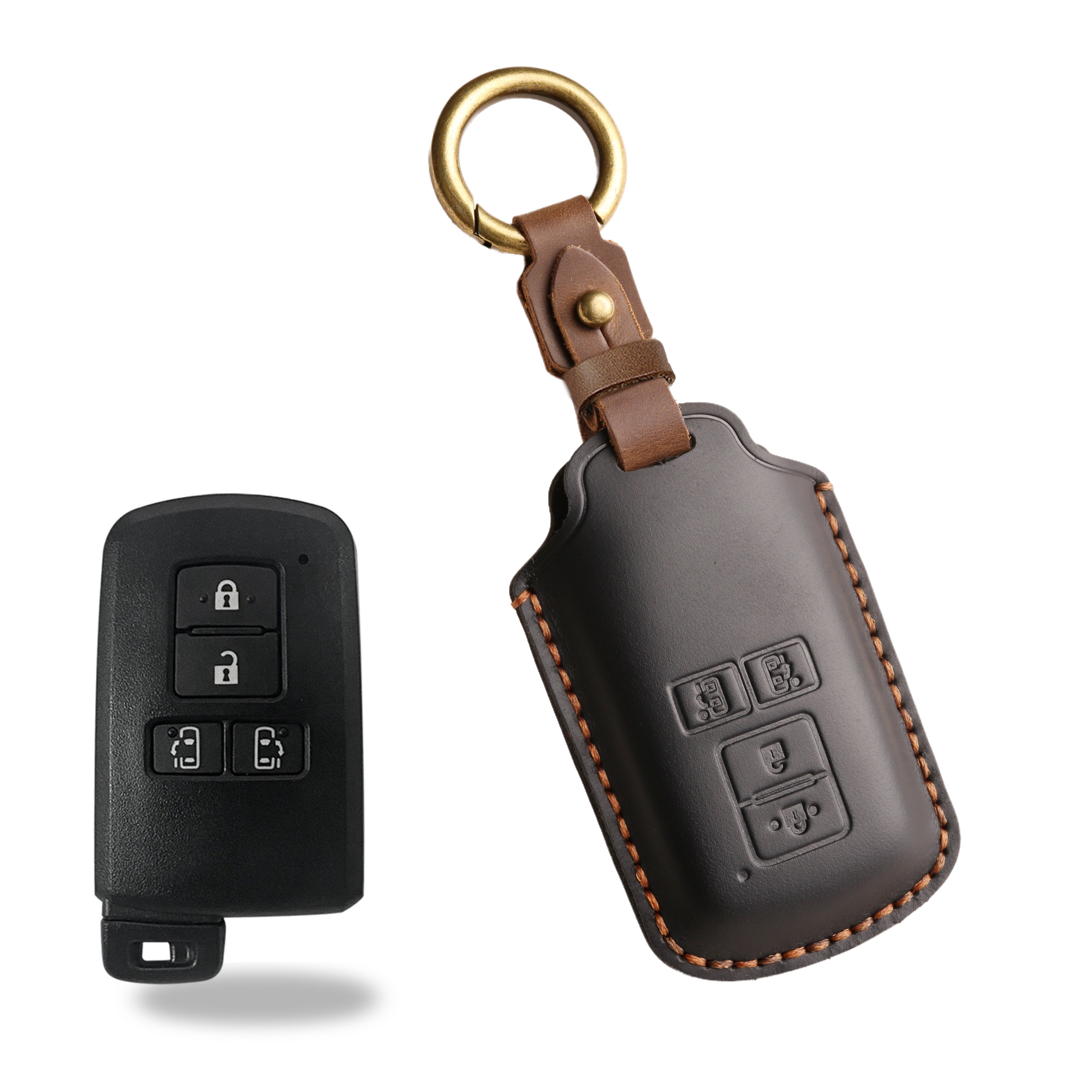 Estuche para llaves Toyota de cuero de primera calidad