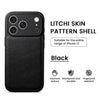 Premium Litchi Skin Pattern Leather Case for iPhone