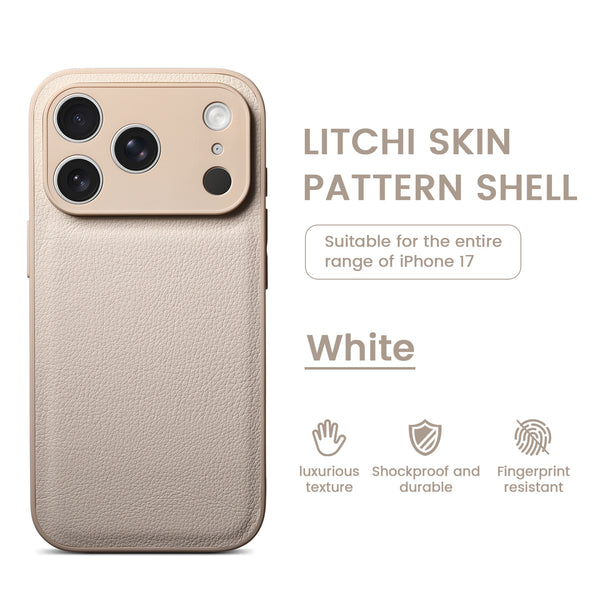Premium Litchi Skin Pattern Leather Case for iPhone