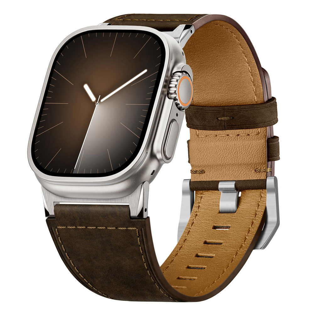 Aitoa nahkaa oleva Apple Watch Ultra Ranneke