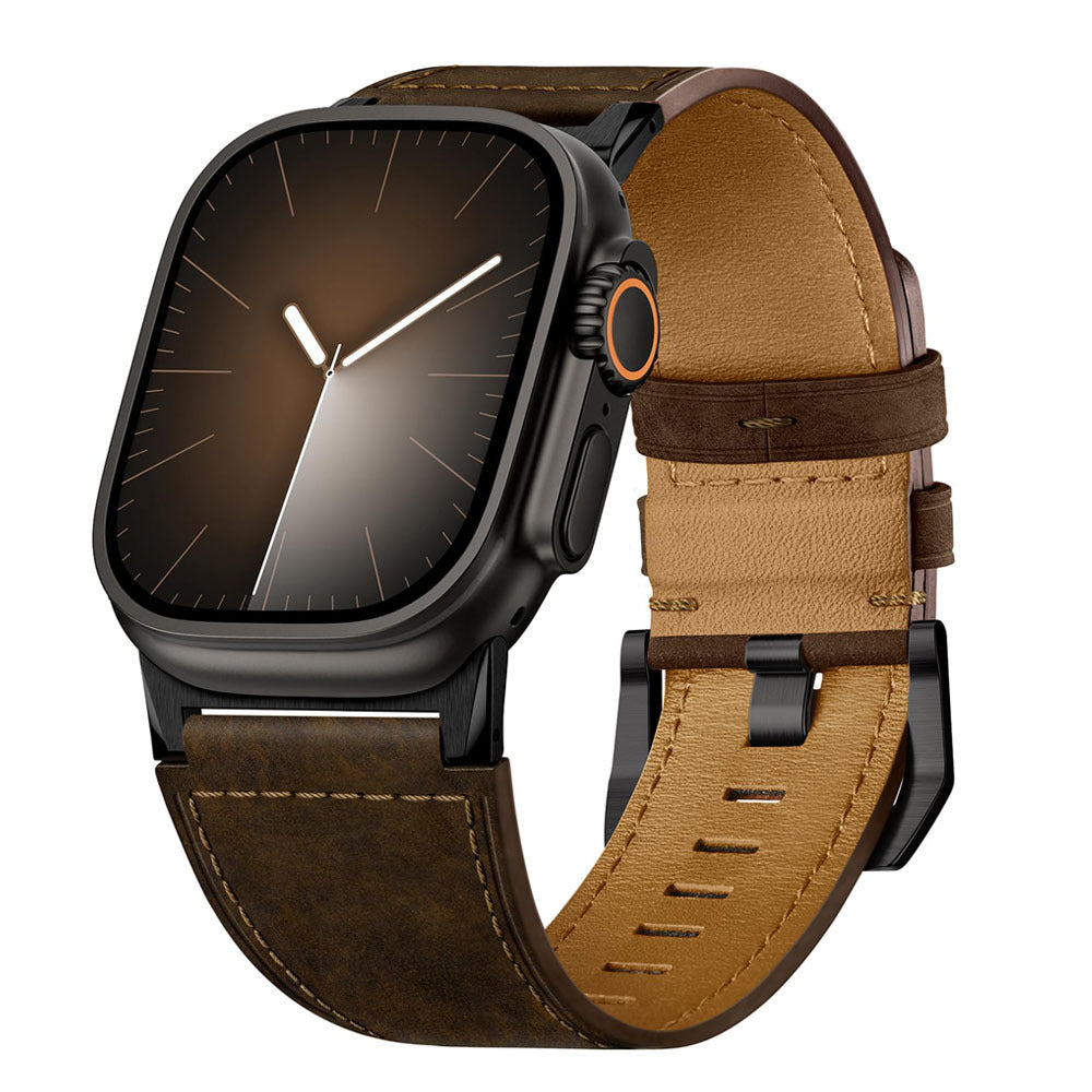 Aitoa nahkaa oleva Apple Watch Ultra Ranneke