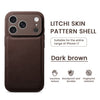 Premium Litchi Skin Pattern Leather Case for iPhone